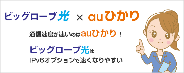 auひかりとビッグローブ光通信速度対決