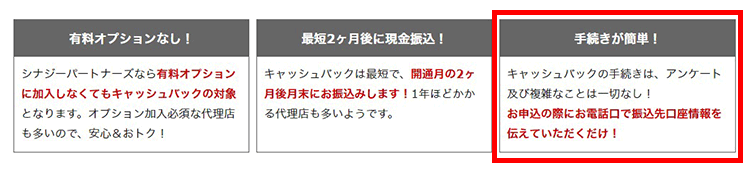 シナジーパートナーズの手続き方法